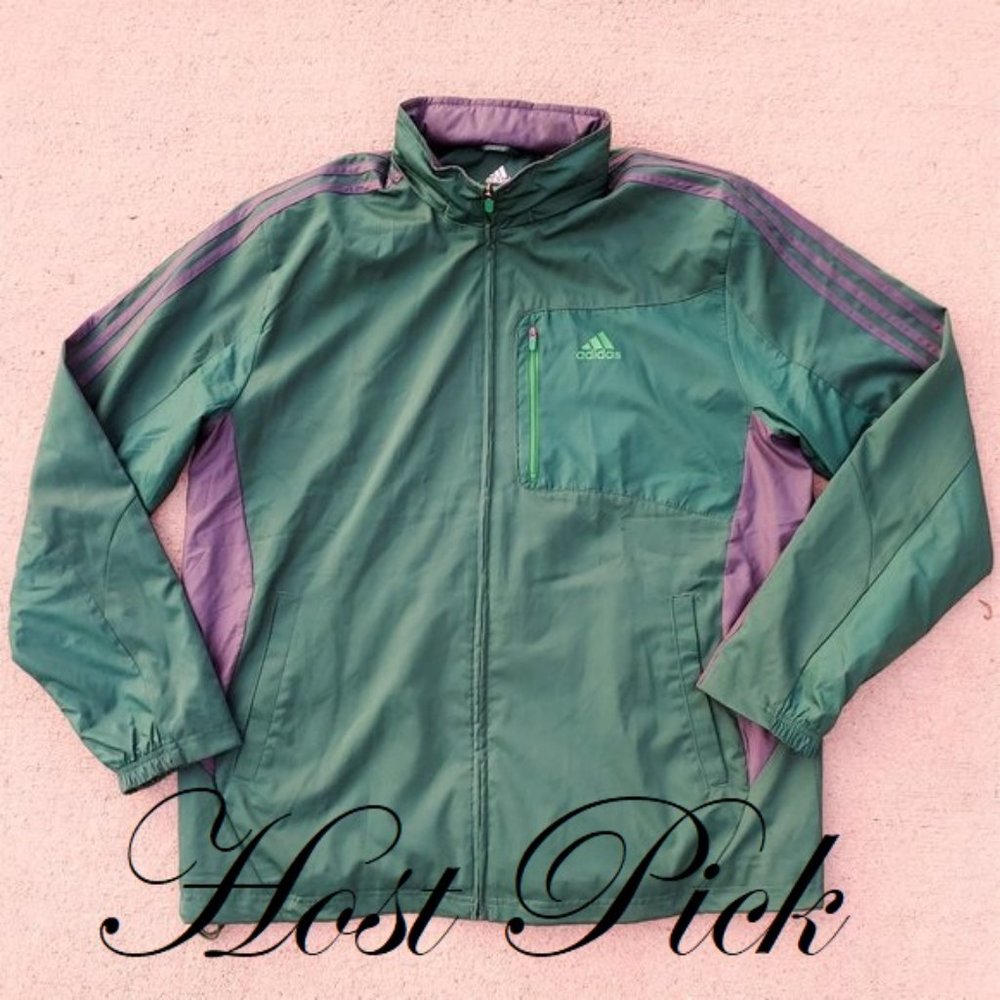 Adidas Men's Green Drive 2 Windbreaker Jacket L